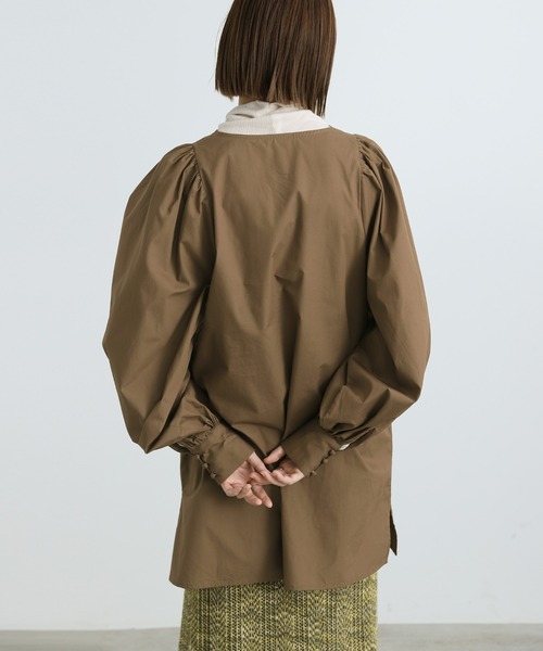 select MOCA(セレクトモカ)の「2021 AW ブロードボリュームスリーブスキッパーブラウス(シャツ/ブラウス・レディース・ブラック/ブラウン/グレイッシュベージュ・FREE)」の12枚目の写真