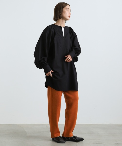 select MOCA(セレクトモカ)の「2021 AW ブロードボリュームスリーブスキッパーブラウス(シャツ/ブラウス・レディース・ブラック/ブラウン/グレイッシュベージュ・FREE)」の19枚目の写真