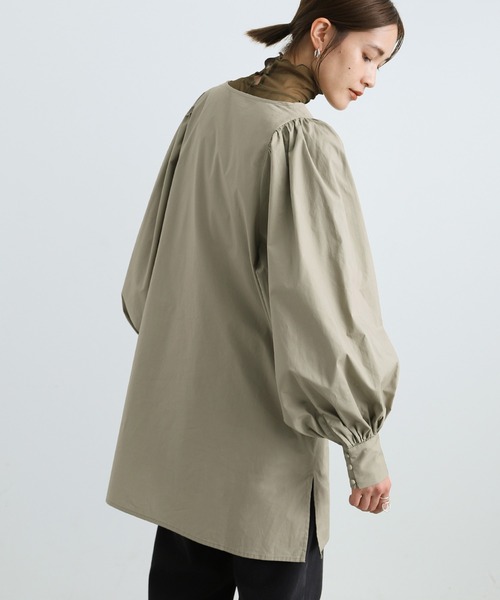 select MOCA(セレクトモカ)の「2021 AW ブロードボリュームスリーブスキッパーブラウス(シャツ/ブラウス・レディース・ブラック/ブラウン/グレイッシュベージュ・FREE)」の16枚目の写真