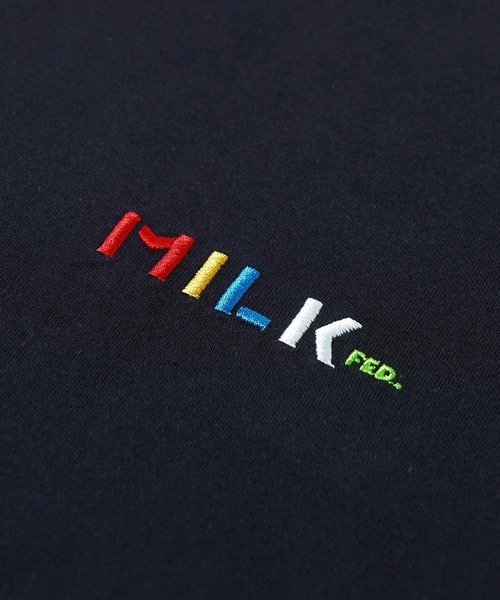 MILKFED.(ミルクフェド)の「LS TEE SLEEVE EMBROIDERED LOGO(Tシャツ/カットソー・レディース・ホワイト/ブラック/ブラウン/ライトパープル/ネイビー・ONE SIZE)」の14枚目の写真