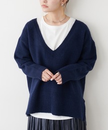 COLLAGE GALLARDAGALANTE | 【オンラインストア限定】ロンTセットもちもちＶネックニット(ニット/セーター)