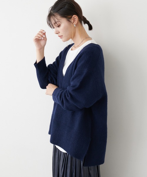 COLLAGE GALLARDAGALANTE（コラージュガリャルダガランテ）の「【オンラインストア限定】ロンTセットもちもちＶネックニット（ニット/セーター・レディース・ライトグレー/ネイビー/サックスブルー・FREE）」の19枚目の写真