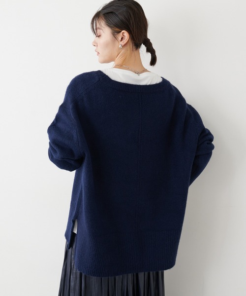 COLLAGE GALLARDAGALANTE（コラージュガリャルダガランテ）の「【オンラインストア限定】ロンTセットもちもちＶネックニット（ニット/セーター・レディース・ライトグレー/ネイビー/サックスブルー・FREE）」の20枚目の写真