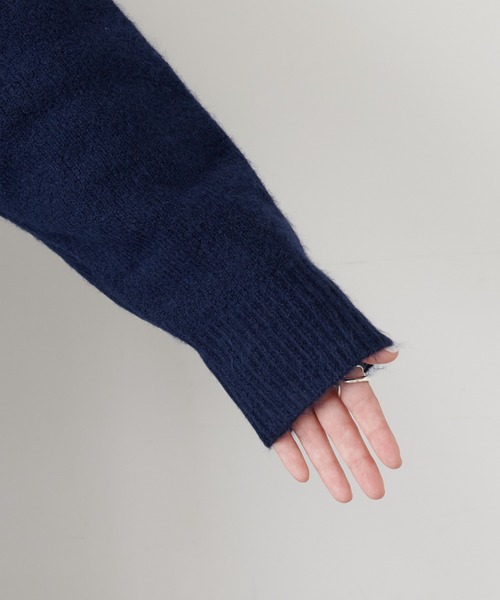 COLLAGE GALLARDAGALANTE（コラージュガリャルダガランテ）の「【オンラインストア限定】ロンTセットもちもちＶネックニット（ニット/セーター・レディース・ライトグレー/ネイビー/サックスブルー・FREE）」の11枚目の写真