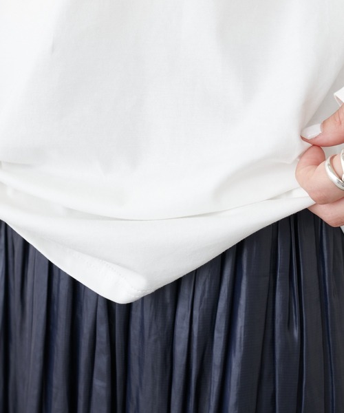 COLLAGE GALLARDAGALANTE（コラージュガリャルダガランテ）の「【オンラインストア限定】ロンTセットもちもちＶネックニット（ニット/セーター・レディース・ライトグレー/ネイビー/サックスブルー・FREE）」の12枚目の写真