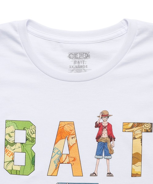 BAIT（ベイト）の「【2107_OPC】ONEPIECE BAIT LOGO LUFFY TEE 216-OPC-TEE-004（Tシャツ/カットソー・メンズ・ホワイト・LARGE/X-LARGE/MEDIUM）」の4枚目の写真