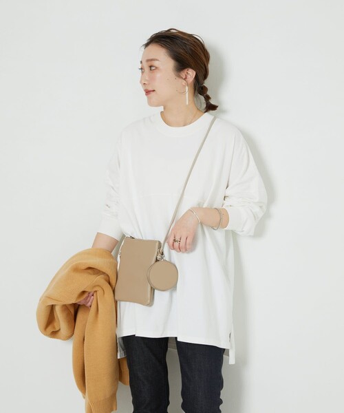 FREAK'S STORE（フリークスストア）の「▽【WEB限定】フットボールTシャツ（Tシャツ/カットソー・レディース・オフホワイト/ライトグレー/ブラック/ブラウン/マスタード/オリーブ/ブルー/パープル/レモンイエロー・ﾌﾘ-）」の13枚目の写真