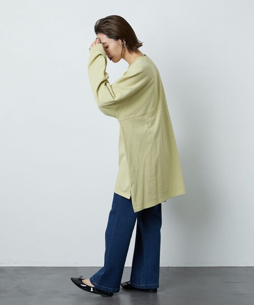 FREAK'S STORE（フリークスストア）の「▽【WEB限定】フットボールTシャツ（Tシャツ/カットソー・レディース・オフホワイト/ライトグレー/ブラック/ブラウン/マスタード/オリーブ/ブルー/パープル/レモンイエロー・ﾌﾘ-）」の15枚目の写真