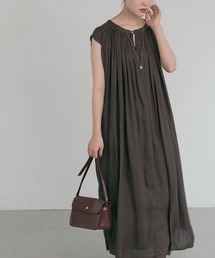 URBAN RESEARCH ROSSO | モダールヘリンボーンノースリーブワンピース(ワンピース)