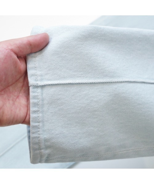 flower（フラワー）の「ピンタックデニムパンツ（デニムパンツ・レディース・ネイビー/ホワイト・MEDIUM/SMALL）」の14枚目の写真