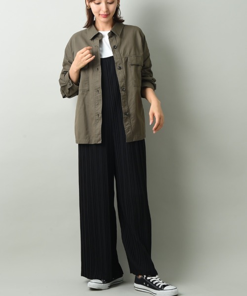 INTERPLANET（インタープラネット）の「カットプリーツ加工サロペット+Tシャツセット（サロペット/オーバーオール・レディース・ブラック/オレンジ/ブルー・FREE）」の14枚目の写真