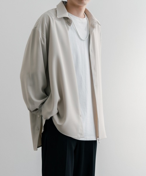 epnok(エプノック)の「サイドボタンオープンシャツ(シャツ/ブラウス・メンズ・ブラック/ナチュラル・SMALL/MEDIUM/LARGE)」の2枚目の写真