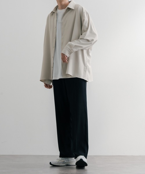 epnok(エプノック)の「サイドボタンオープンシャツ(シャツ/ブラウス・メンズ・ブラック/ナチュラル・SMALL/MEDIUM/LARGE)」の10枚目の写真