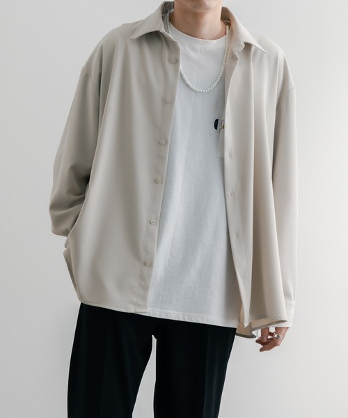 epnok(エプノック)の「サイドボタンオープンシャツ(シャツ/ブラウス・メンズ・ブラック/ナチュラル・SMALL/MEDIUM/LARGE)」の3枚目の写真