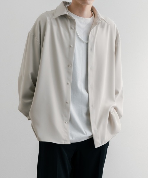 epnok(エプノック)の「サイドボタンオープンシャツ(シャツ/ブラウス・メンズ・ブラック/ナチュラル・SMALL/MEDIUM/LARGE)」の4枚目の写真