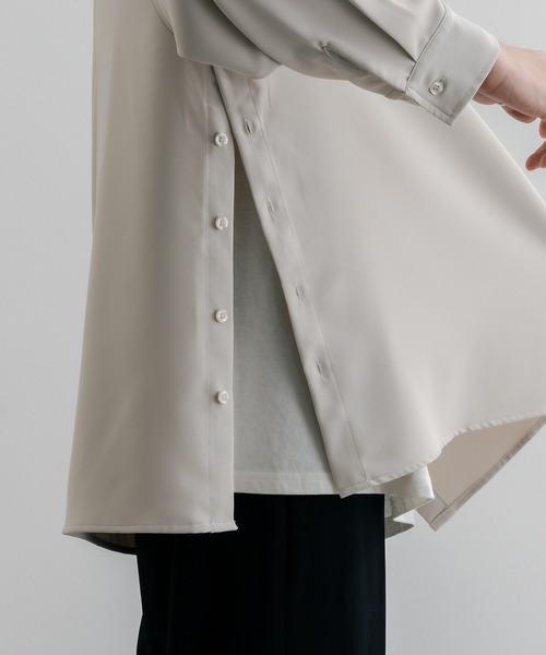 epnok(エプノック)の「サイドボタンオープンシャツ(シャツ/ブラウス・メンズ・ブラック/ナチュラル・SMALL/MEDIUM/LARGE)」の17枚目の写真