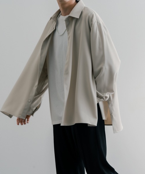 epnok(エプノック)の「サイドボタンオープンシャツ(シャツ/ブラウス・メンズ・ブラック/ナチュラル・SMALL/MEDIUM/LARGE)」の5枚目の写真