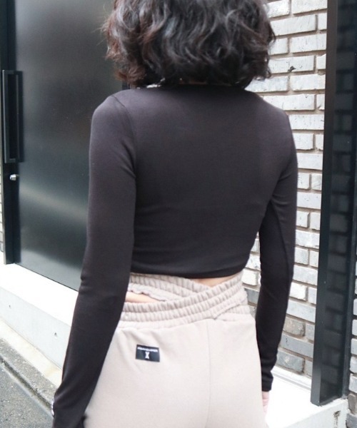 FIG&VIPER（フィグアンドバイパー）の「ヘンリーcomfyロンT（Tシャツ/カットソー・レディース・ホワイト/カーキ/ブラック/ライトグレー/サックスブルー・FREE）」の22枚目の写真