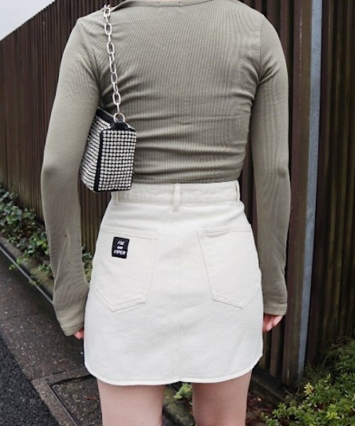 FIG&VIPER（フィグアンドバイパー）の「ヘンリーcomfyロンT（Tシャツ/カットソー・レディース・ホワイト/カーキ/ブラック/ライトグレー/サックスブルー・FREE）」の19枚目の写真