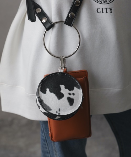 ap retro(アプレトロ)の「リングショルダーバック(ハンドバッグ・レディース・ホワイト/モカ/ブラック/オレンジ/サックスブルー・FREE)」の5枚目の写真