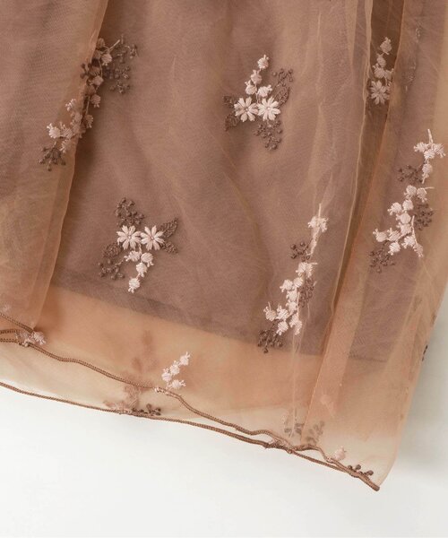 apres les cours(アプレレクール)の「flower刺繍チュールワンピース(ワンピース・キッズ・ブラウン/ライトグレー・90/100/120/80/140/110/130)」の17枚目の写真