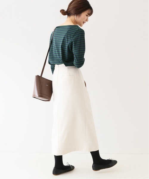 SLOBE IENA（スローブイエナ）の「Super100 ウォッシャブルフラノタイトスカート【手洗い可能】◆（スカート・レディース・ブラック/ピンク/ブルー/ナチュラル・40/38/36）」の13枚目の写真