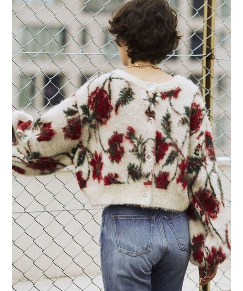 jouetie(ジュエティ)の「パターンモヘアライク2WAYカーディガン(カーディガン/ボレロ・レディース・ブラウン/ブルー/アイボリー・MEDIUM)」の7枚目の写真