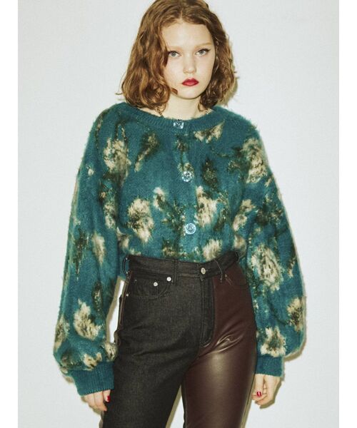 jouetie(ジュエティ)の「パターンモヘアライク2WAYカーディガン(カーディガン/ボレロ・レディース・ブラウン/ブルー/アイボリー・MEDIUM)」の11枚目の写真