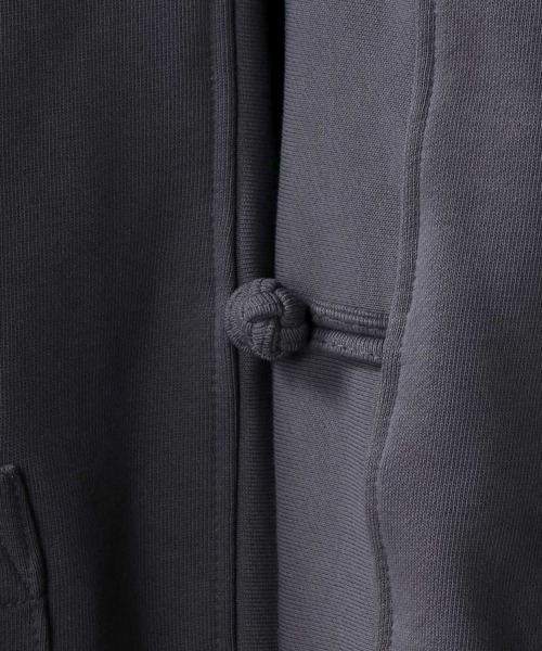 SITRY(シトリー)の「wide silhouette china sweat cardigan/ワイドシルエット チャイナ スウェット ルーズカーディガン/カーデ(カーディガン/ボレロ・メンズ・チャコールグレー/ブルーグレー/グリーン・M/L)」の6枚目の写真