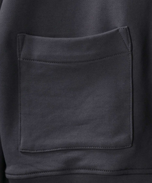 SITRY(シトリー)の「wide silhouette china sweat cardigan/ワイドシルエット チャイナ スウェット ルーズカーディガン/カーデ(カーディガン/ボレロ・メンズ・チャコールグレー/ブルーグレー/グリーン・M/L)」の7枚目の写真