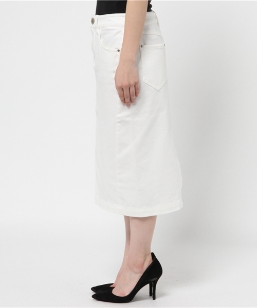 OUTLET（アウトレット）の「【CIAOPANIC TYPY】ホワイトデニムペンシルスカート（スカート・レディース・ホワイト・LARGE/SMALL/MEDIUM）」の5枚目の写真