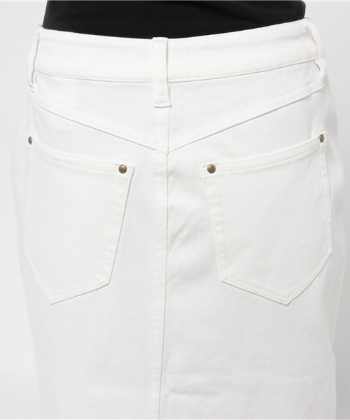OUTLET（アウトレット）の「【CIAOPANIC TYPY】ホワイトデニムペンシルスカート（スカート・レディース・ホワイト・LARGE/SMALL/MEDIUM）」の9枚目の写真