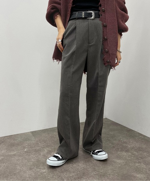 apres jour mignon(アプレジュールミニョン)の「センタープレスパンツ【ZOZOTOWN限定アイテム】(その他パンツ・レディース・ベージュ/ブラック系その他/ネイビー・MEDIUM/SMALL/X-LARGE)」の4枚目の写真