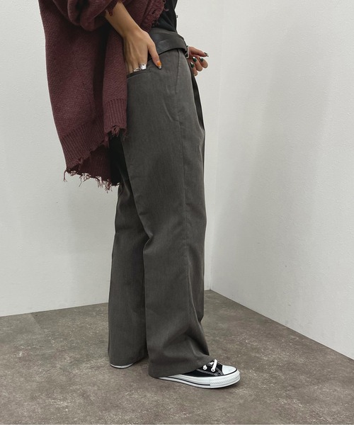 apres jour mignon(アプレジュールミニョン)の「センタープレスパンツ【ZOZOTOWN限定アイテム】(その他パンツ・レディース・ベージュ/ブラック系その他/ネイビー・MEDIUM/SMALL/X-LARGE)」の6枚目の写真