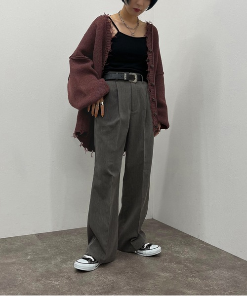 apres jour mignon(アプレジュールミニョン)の「センタープレスパンツ【ZOZOTOWN限定アイテム】(その他パンツ・レディース・ベージュ/ブラック系その他/ネイビー・MEDIUM/SMALL/X-LARGE)」の9枚目の写真