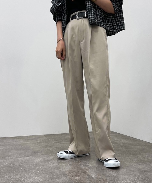 apres jour mignon(アプレジュールミニョン)の「センタープレスパンツ【ZOZOTOWN限定アイテム】(その他パンツ・レディース・ベージュ/ブラック系その他/ネイビー・MEDIUM/SMALL/X-LARGE)」の10枚目の写真