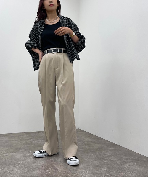 apres jour mignon(アプレジュールミニョン)の「センタープレスパンツ【ZOZOTOWN限定アイテム】(その他パンツ・レディース・ベージュ/ブラック系その他/ネイビー・MEDIUM/SMALL/X-LARGE)」の14枚目の写真