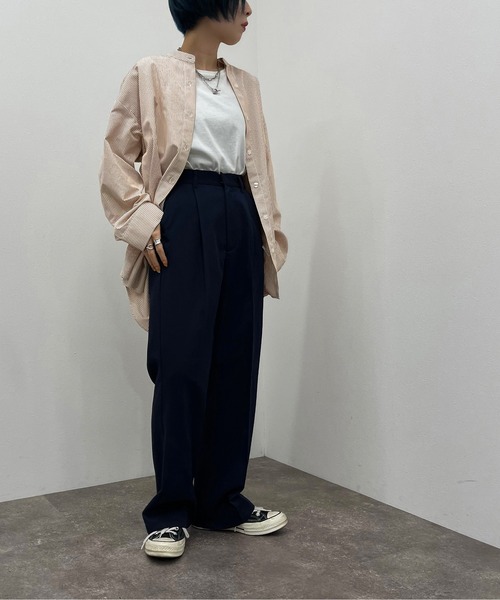 apres jour mignon(アプレジュールミニョン)の「センタープレスパンツ【ZOZOTOWN限定アイテム】(その他パンツ・レディース・ベージュ/ブラック系その他/ネイビー・MEDIUM/SMALL/X-LARGE)」の21枚目の写真