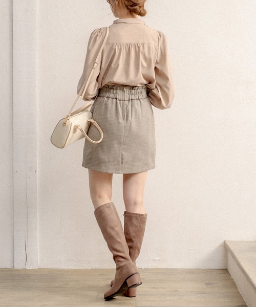 OLIVE des OLIVE（オリーブデオリーブ）の「【人気アイテム再入荷】ボウタイブラウス（シャツ/ブラウス・レディース・ライトブラウン/オフホワイト/ブラウン/ベージュ/ブラック/ワンウォッシュ・FREE）」の15枚目の写真