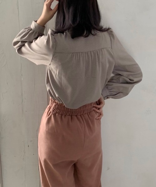 OLIVE des OLIVE（オリーブデオリーブ）の「【人気アイテム再入荷】ボウタイブラウス（シャツ/ブラウス・レディース・ライトブラウン/オフホワイト/ブラウン/ベージュ/ブラック/ワンウォッシュ・FREE）」の18枚目の写真