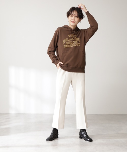 N.（N. Natural Beauty Basic）（エヌエヌナチュラルビューティーベーシック）の「【Champion】フーディスウェット（スウェット・レディース・ブラック/グレー/ブラウン・MEDIUM）」の4枚目の写真