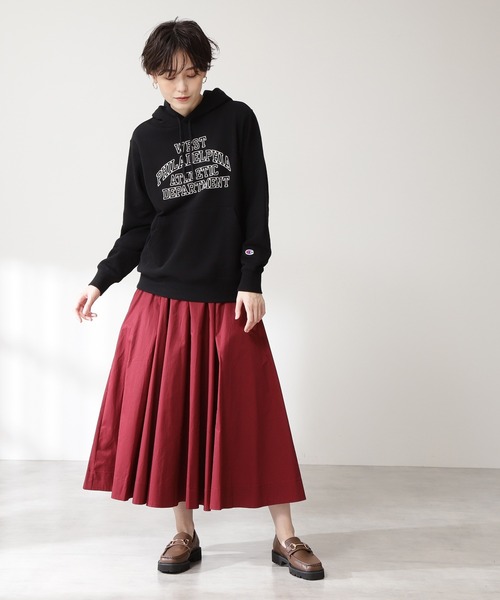 N.（N. Natural Beauty Basic）（エヌエヌナチュラルビューティーベーシック）の「【Champion】フーディスウェット（スウェット・レディース・ブラック/グレー/ブラウン・MEDIUM）」の6枚目の写真