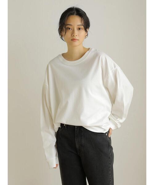 AMERICAN HOLIC（アメリカンホリック）の「インタックショルダーカットプルオーバー（Tシャツ/カットソー・レディース・チャコールグレー/グレー系その他4/ブラック系その他4/オフホワイト・M/L）」の9枚目の写真