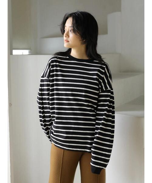 AMERICAN HOLIC（アメリカンホリック）の「インタックショルダーカットプルオーバー（Tシャツ/カットソー・レディース・チャコールグレー/グレー系その他4/ブラック系その他4/オフホワイト・M/L）」の12枚目の写真