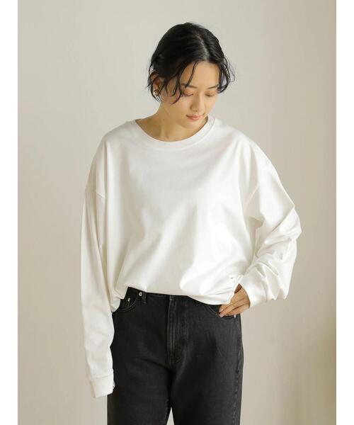 AMERICAN HOLIC（アメリカンホリック）の「インタックショルダーカットプルオーバー（Tシャツ/カットソー・レディース・チャコールグレー/グレー系その他4/ブラック系その他4/オフホワイト・M/L）」の13枚目の写真