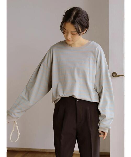 AMERICAN HOLIC（アメリカンホリック）の「インタックショルダーカットプルオーバー（Tシャツ/カットソー・レディース・チャコールグレー/グレー系その他4/ブラック系その他4/オフホワイト・M/L）」の15枚目の写真