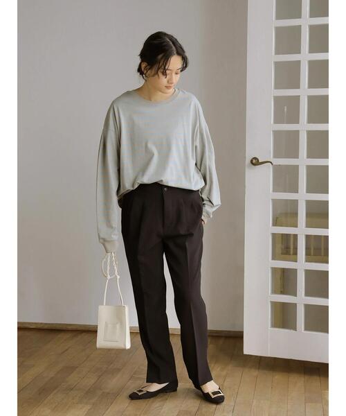 AMERICAN HOLIC（アメリカンホリック）の「インタックショルダーカットプルオーバー（Tシャツ/カットソー・レディース・チャコールグレー/グレー系その他4/ブラック系その他4/オフホワイト・M/L）」の18枚目の写真