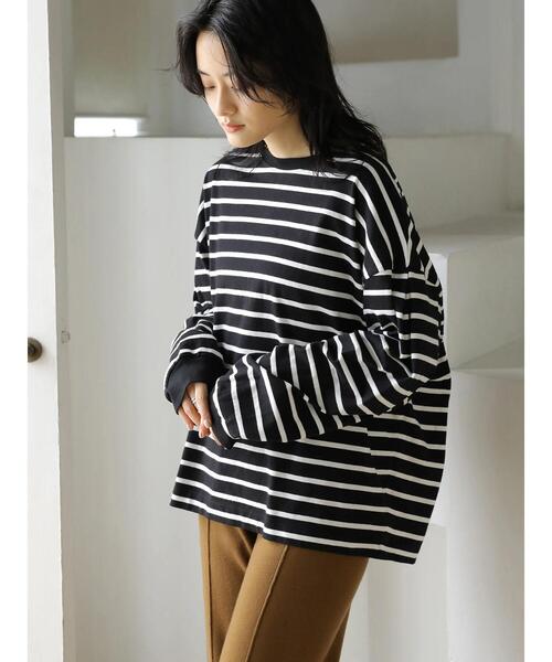 AMERICAN HOLIC（アメリカンホリック）の「インタックショルダーカットプルオーバー（Tシャツ/カットソー・レディース・チャコールグレー/グレー系その他4/ブラック系その他4/オフホワイト・M/L）」の19枚目の写真