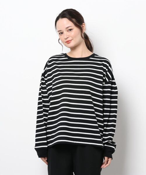 AMERICAN HOLIC（アメリカンホリック）の「インタックショルダーカットプルオーバー（Tシャツ/カットソー・レディース・チャコールグレー/グレー系その他4/ブラック系その他4/オフホワイト・M/L）」の5枚目の写真