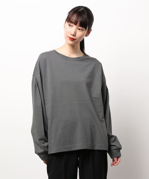 AMERICAN HOLIC（アメリカンホリック）の「インタックショルダーカットプルオーバー（Tシャツ/カットソー・レディース・チャコールグレー/グレー系その他4/ブラック系その他4/オフホワイト・M/L）」の8枚目の写真